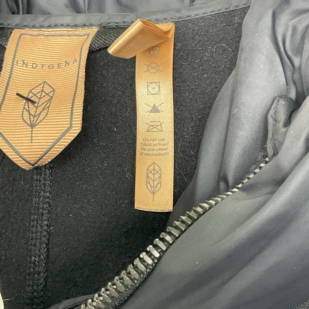 Indygena Women's Lampo Hooded Black Jacket L - Picture 3 of 4